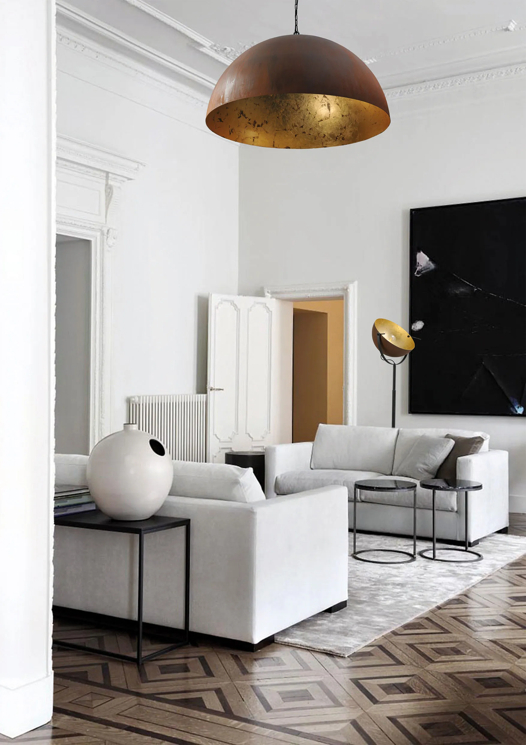 larino-sfeer-rust-goldleaf Lamp Larino Roest