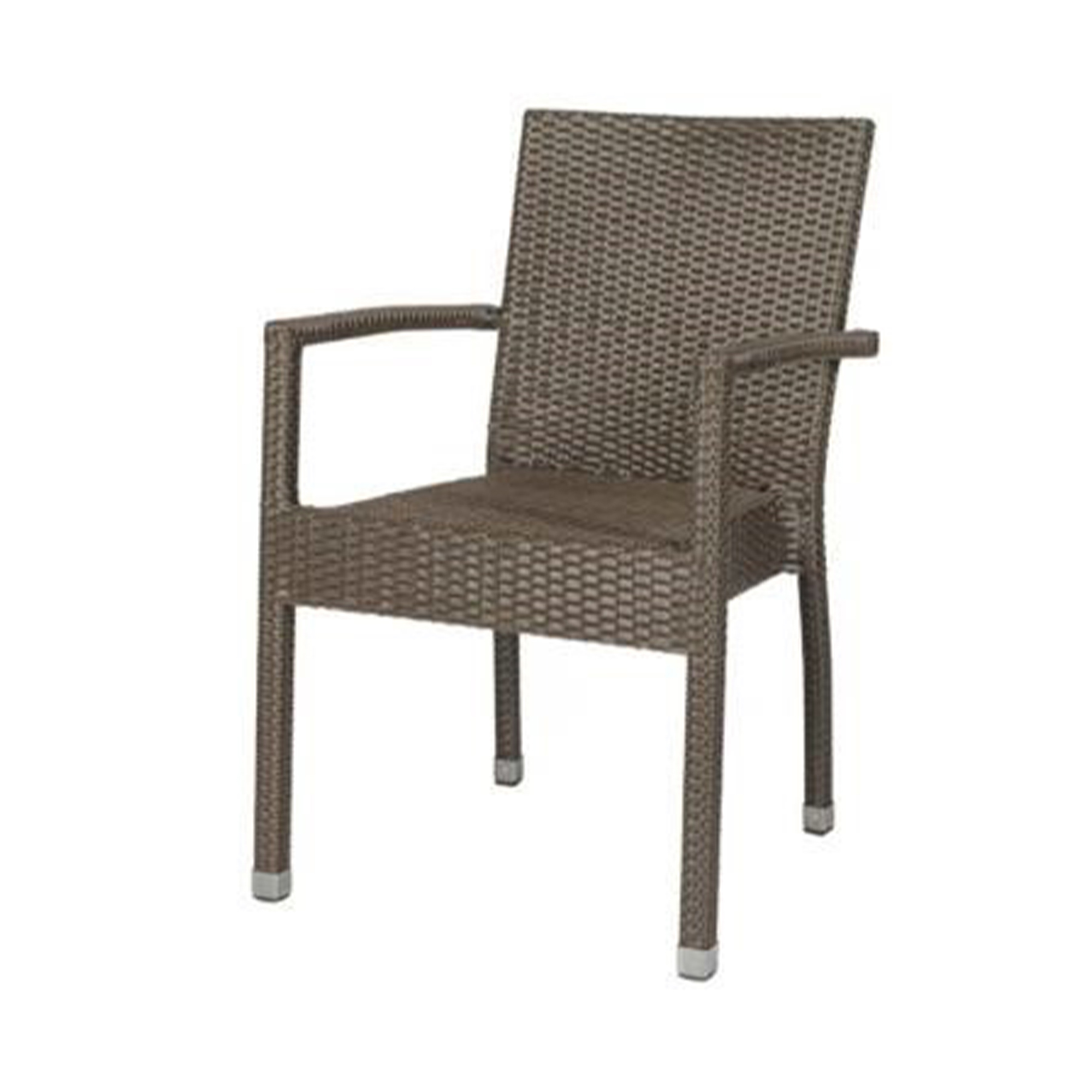 Terrasstoel Saint Tropez met arm zwart