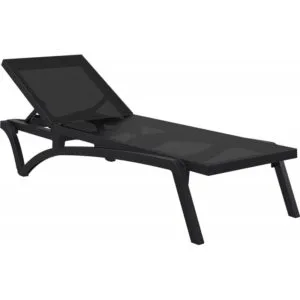 sunlounger-pacific black Ligbed Pacific Sunlounger Black