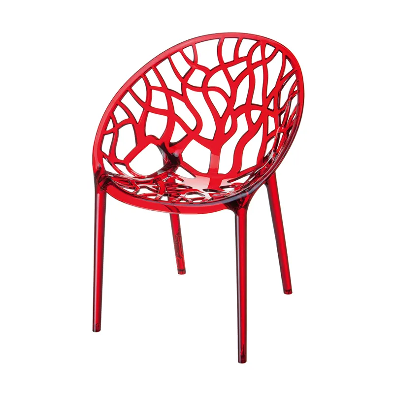 crystal red Designstoel Crystal red transparant