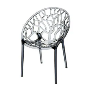 crystal smoke grey Designstoel Crystal smoke grey transparant