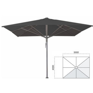 Parasol Bella 400×500 zwart