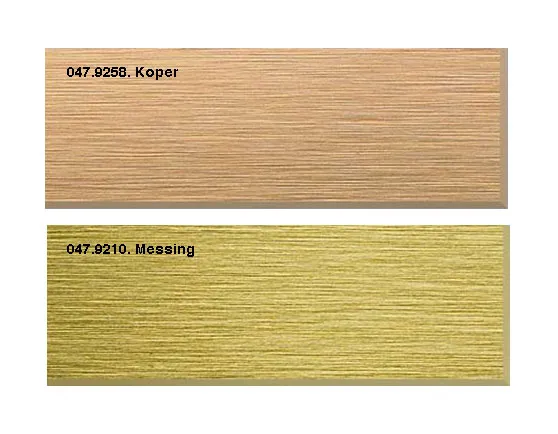 Alu-kanten Decolegno S072 met messing/koper rand