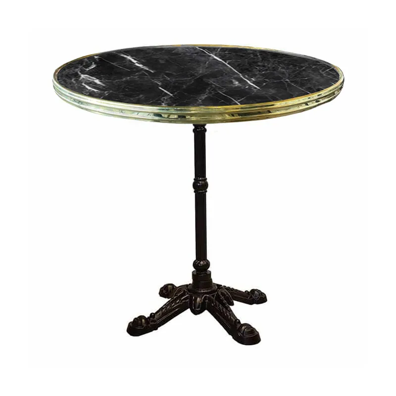 Terrastafel black marble met messing rand Terrastafel messing rand