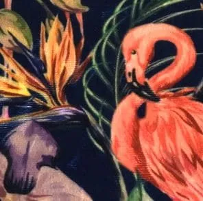 17104 Flamingo royal blue Stoel Richmond met printstoffering