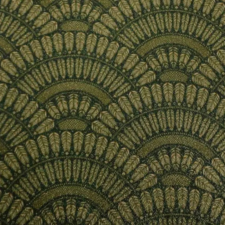18097 Feather fan dark green Stoel Richmond met printstoffering