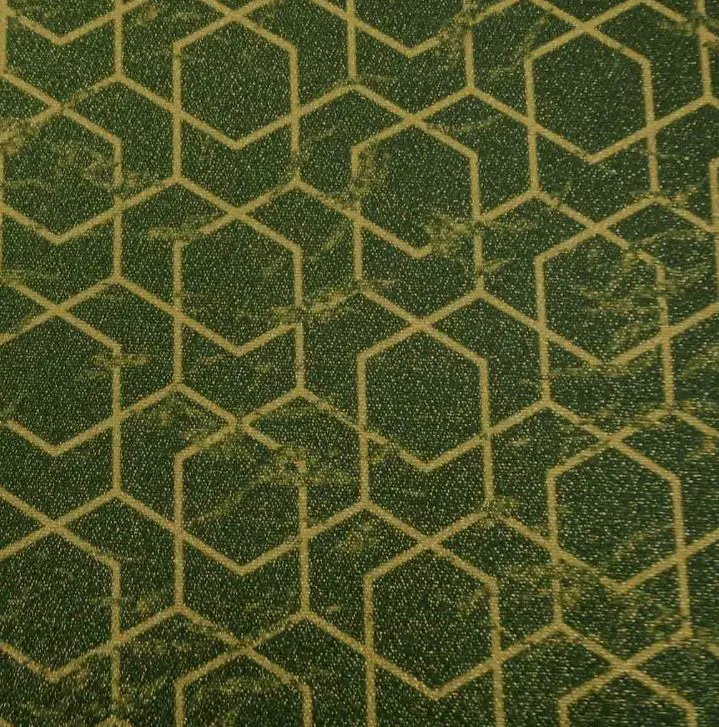 18098 Kubic vintage dark green Stoel Richmond met printstoffering