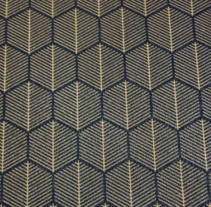 18105 geometrical royal blue Stoel Richmond met printstoffering