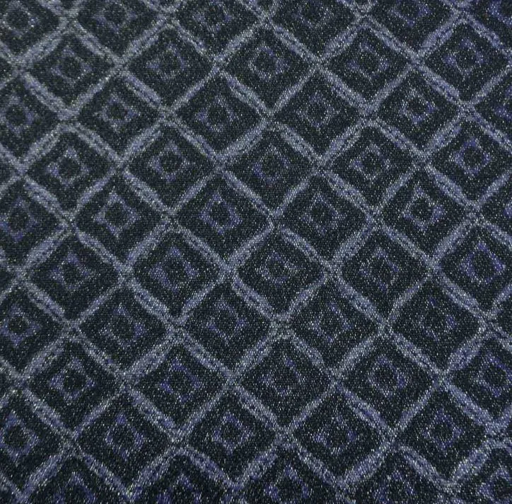 18109 quadraat royal blue Poef met print