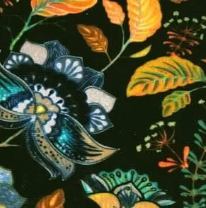 Ice velvet 17106 Bali dark green Stoel Richmond met printstoffering