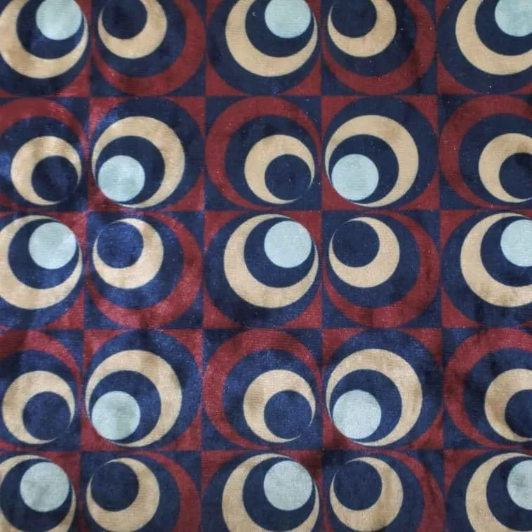 Seventies 5030 Royal blue Stoel Richmond met printstoffering