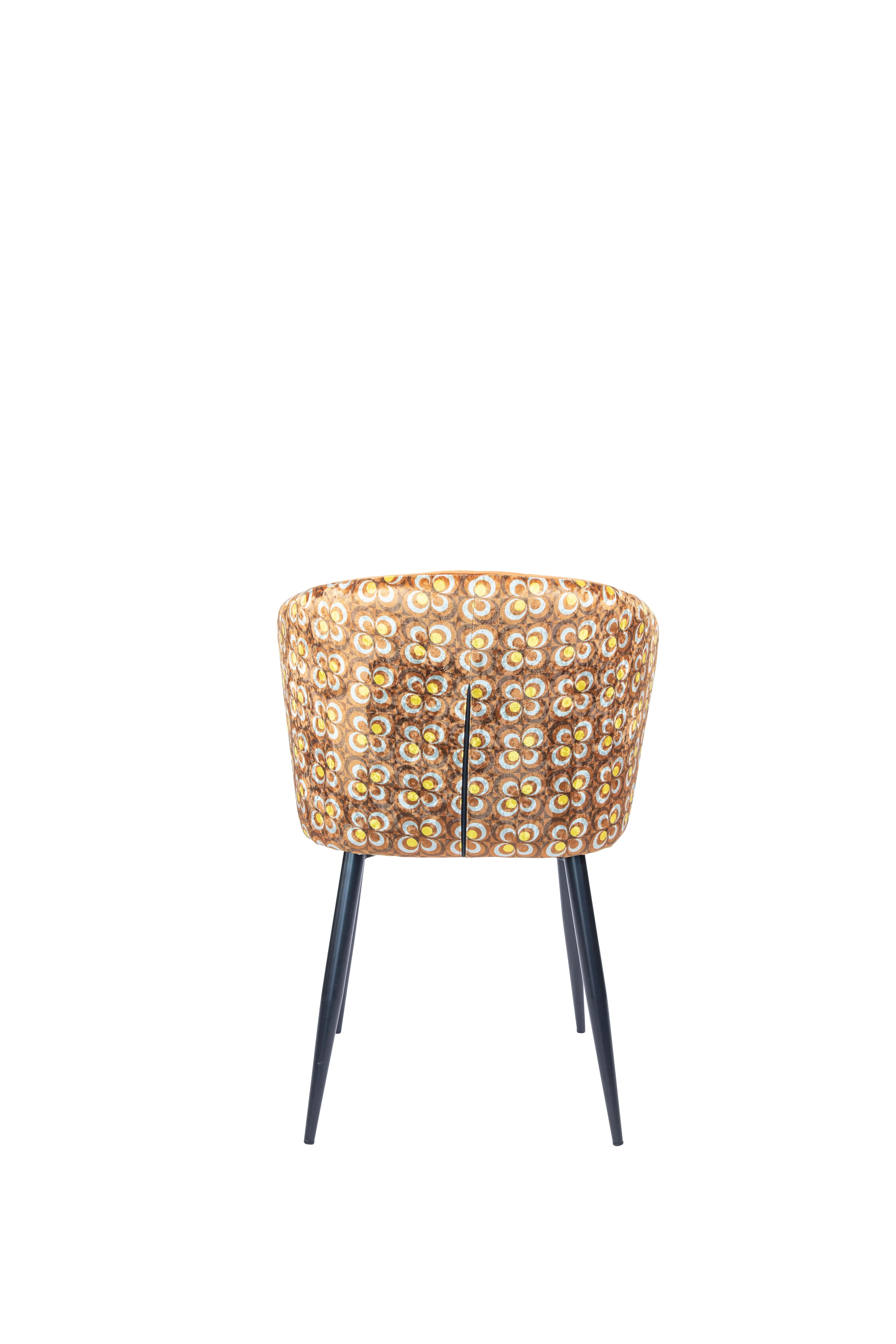 144A1129 Stoel Richmond roestbruin met print