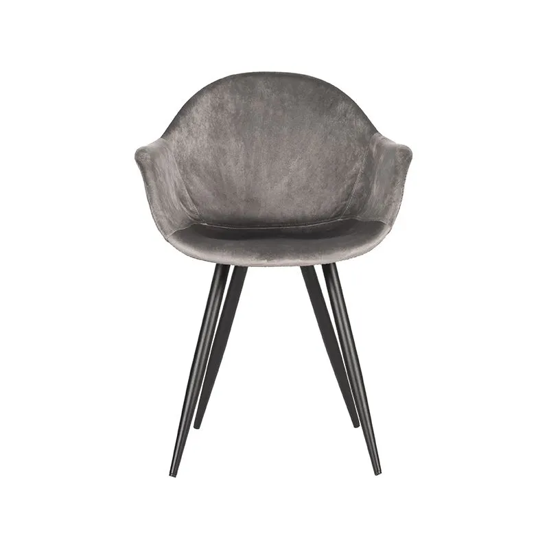 Floris-velvet-grijs voorkant Stoel Floris Velvet grijs