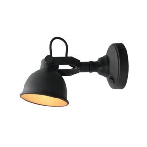 Wandlamp Bow M zwart metaal