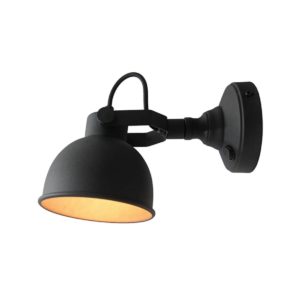 Wandlamp Bow L zwart metaal