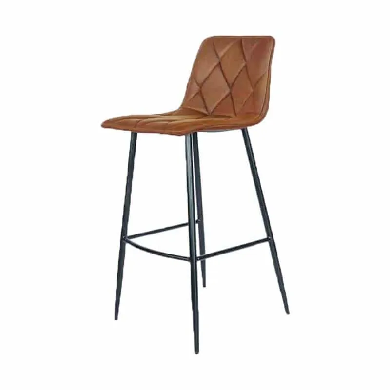 barkruk tampa cognac Barkruk Tampa microfiber cognac
