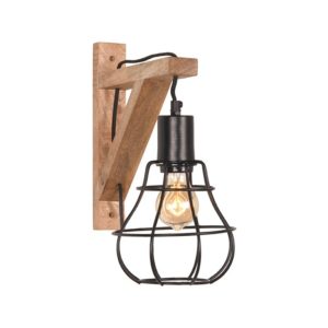 Wandlamp Drop zwart metaal