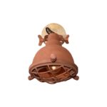 Wandlamp Grid roest metaal