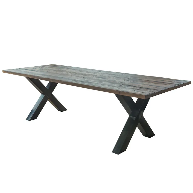 Tafel Eiken Antiek met X-poot Tafel Eiken Antiek X-poot