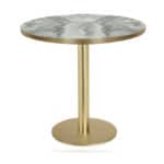 Melaminetafel marmer messing