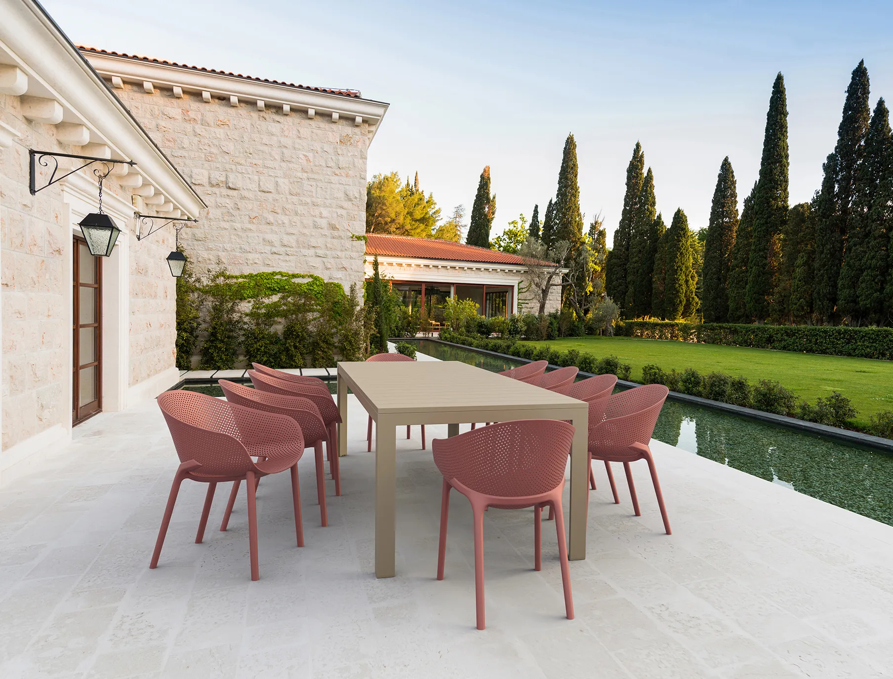 Marsala stoelen Terrasstoel Sky Pro marsala