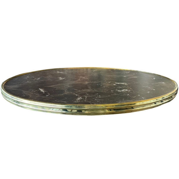 Terrastafel Brown Marble messing 3-teens