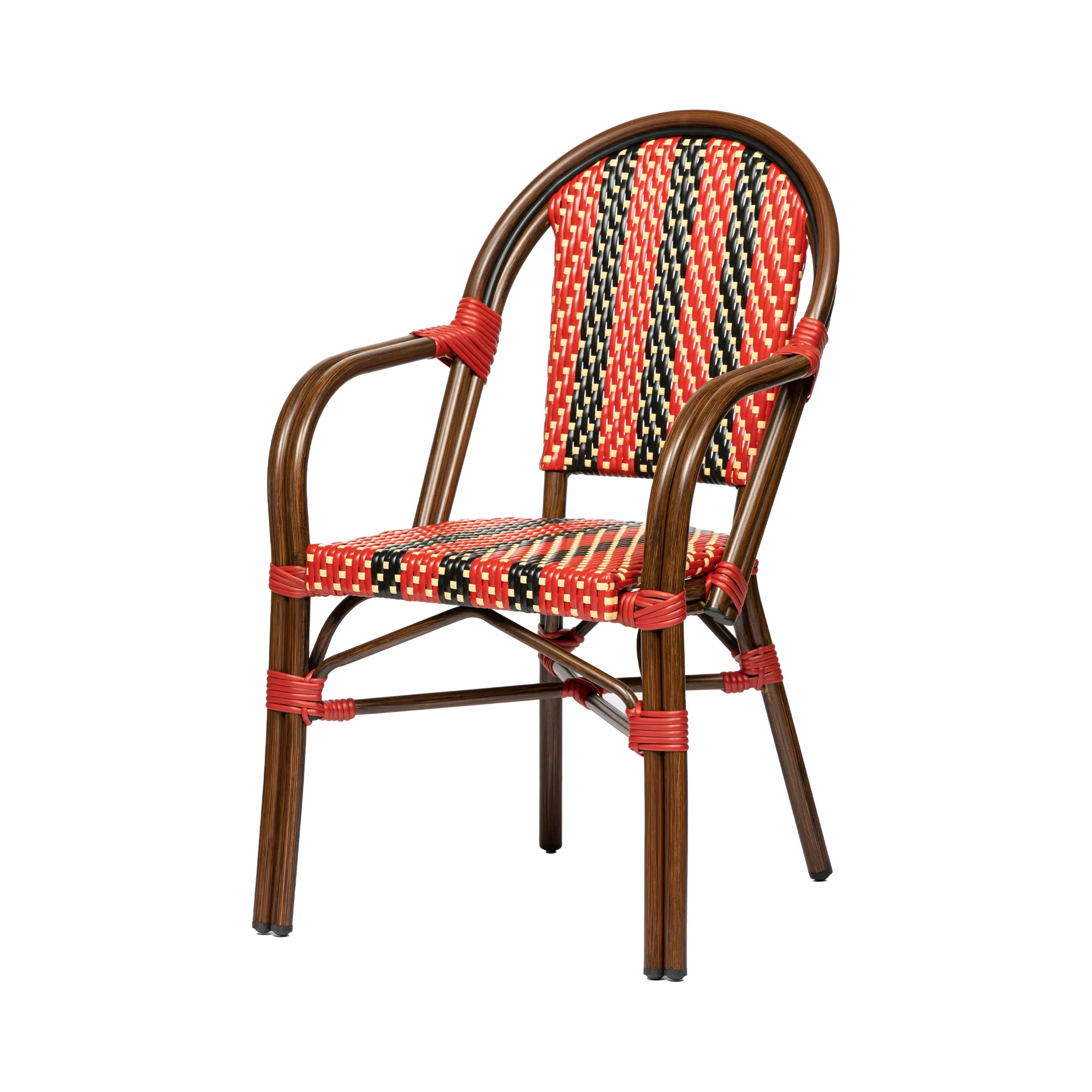 Terrasstoel Belle rood met arm Terrasstoel Belle rood met arm