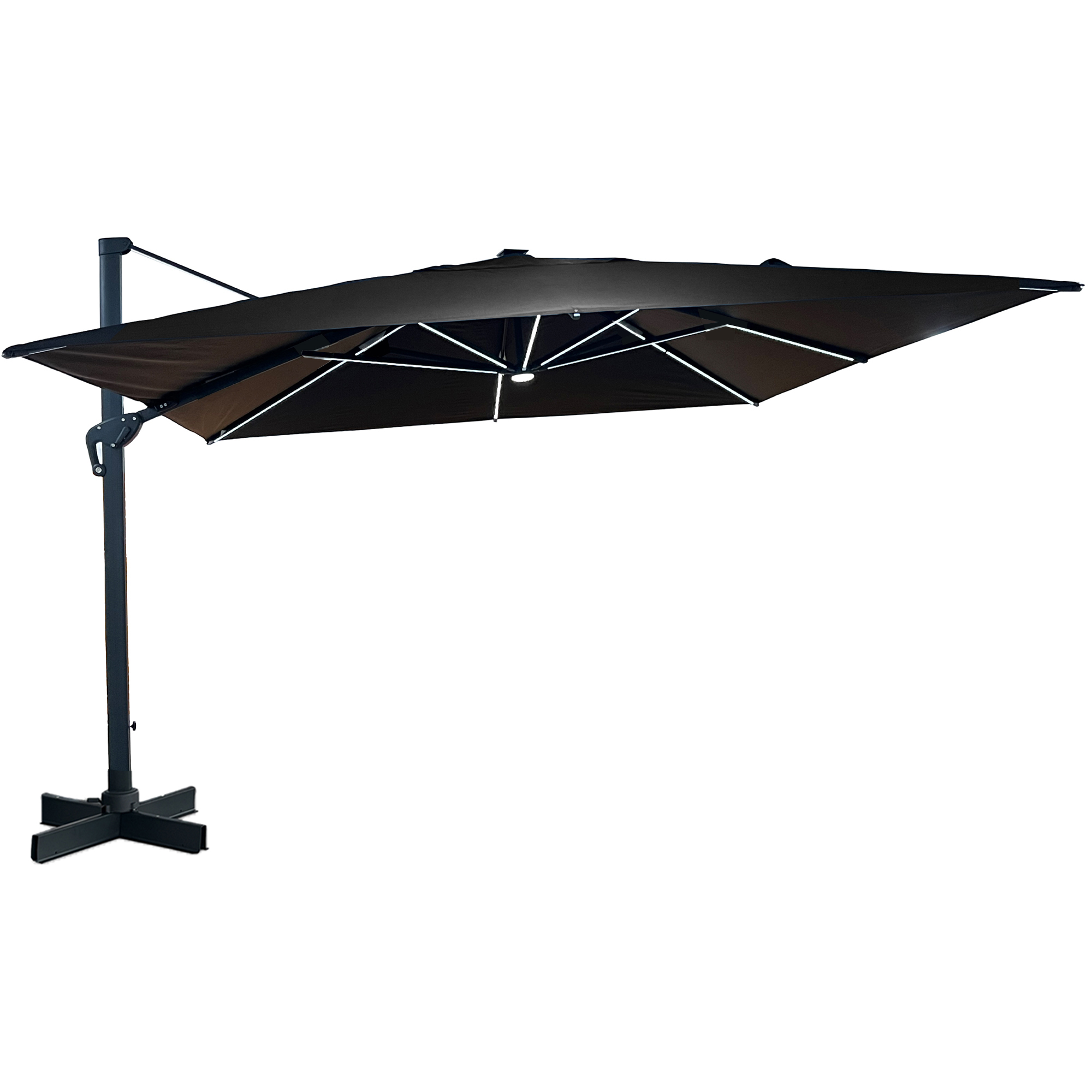 Zweefparasol Emma 300×300 zwart