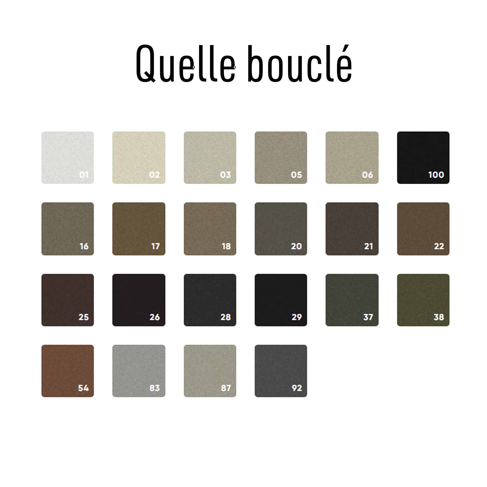 Quelle bouclé kleuren Fauteuil Bodi bouclé