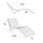 Sunlounger Slim taupe