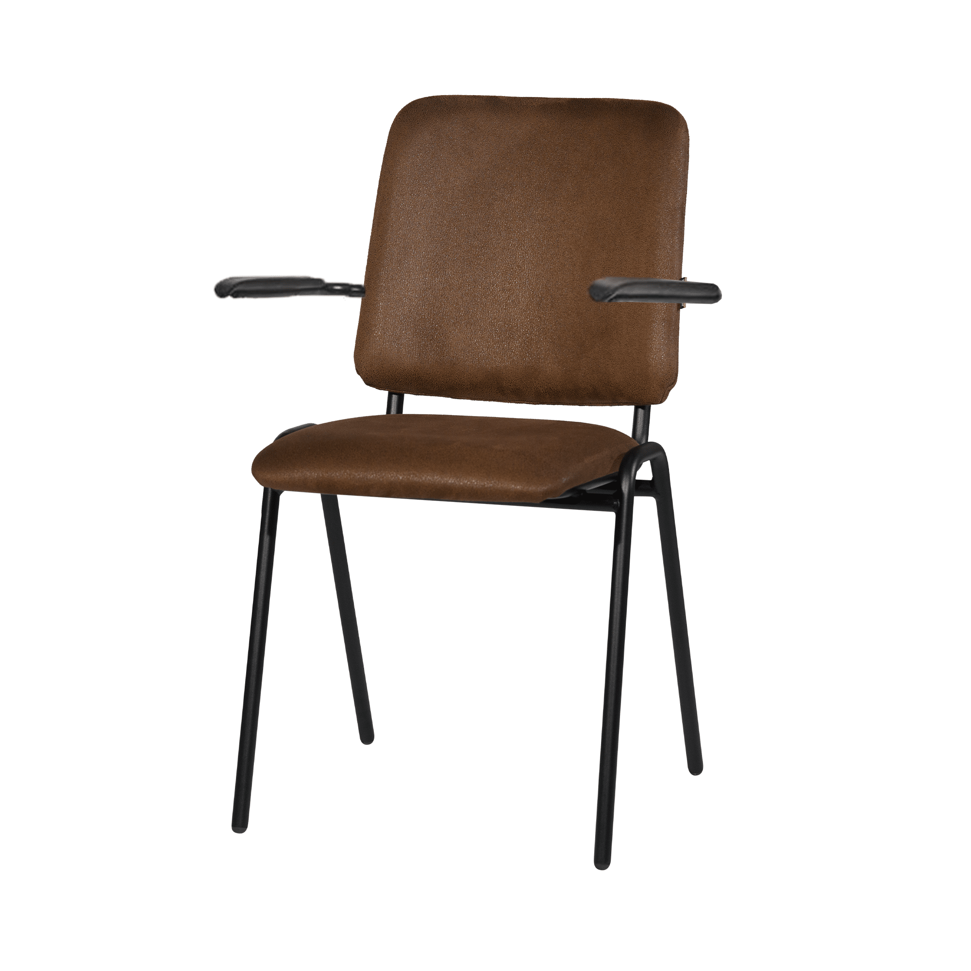 Armstoel Ryan bruin kunstleer