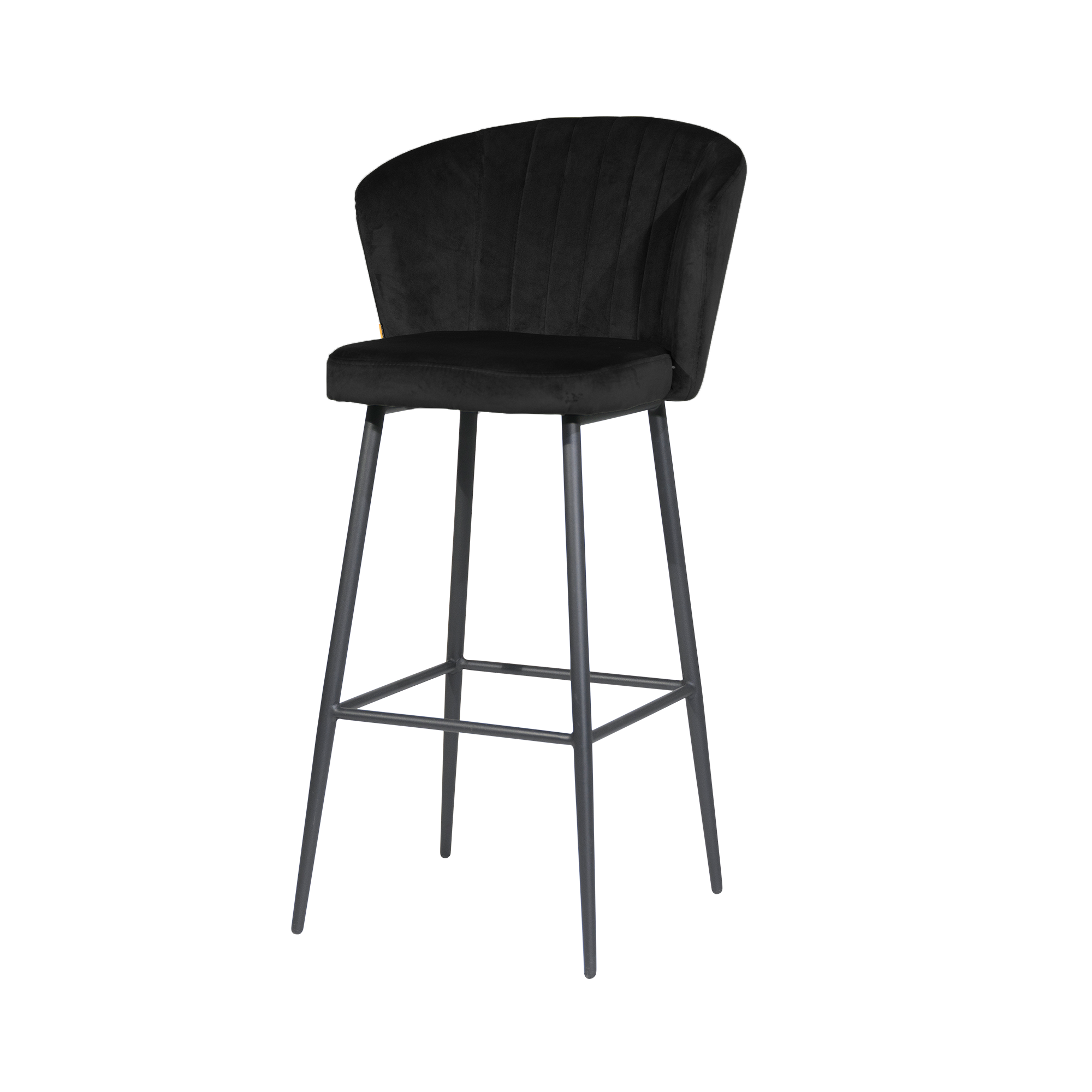Barkruk Richmond velvet zwart