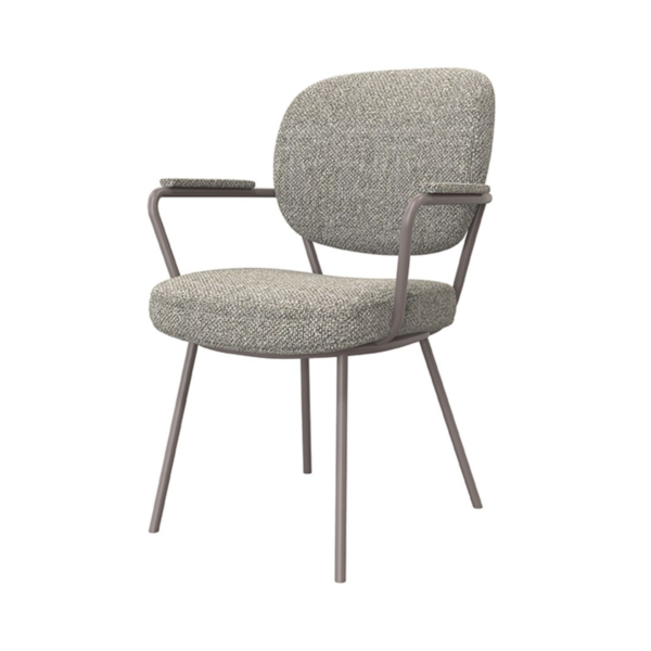 Armstoel Laura mushroom bouclé