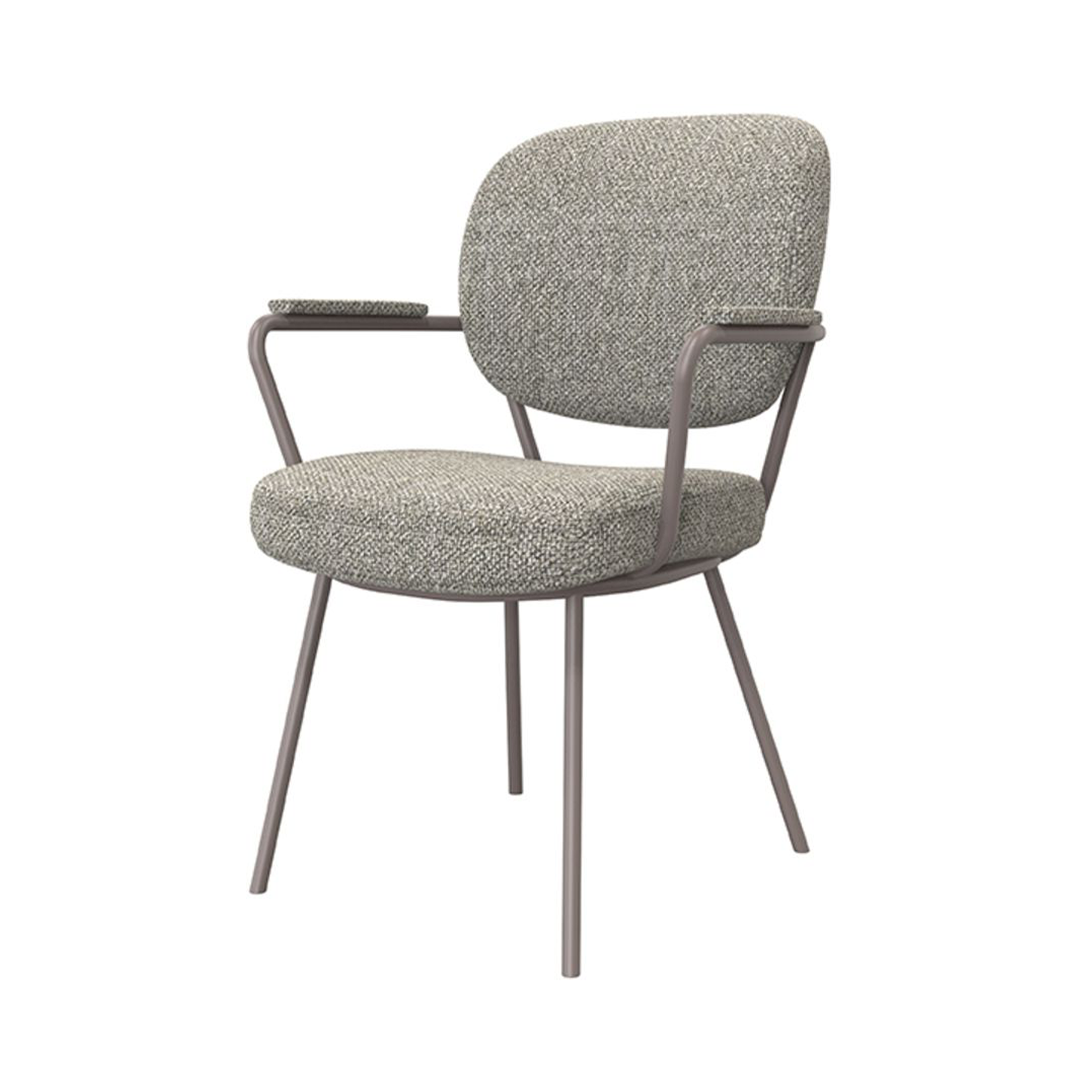 Armstoel Laura mushroom bouclé