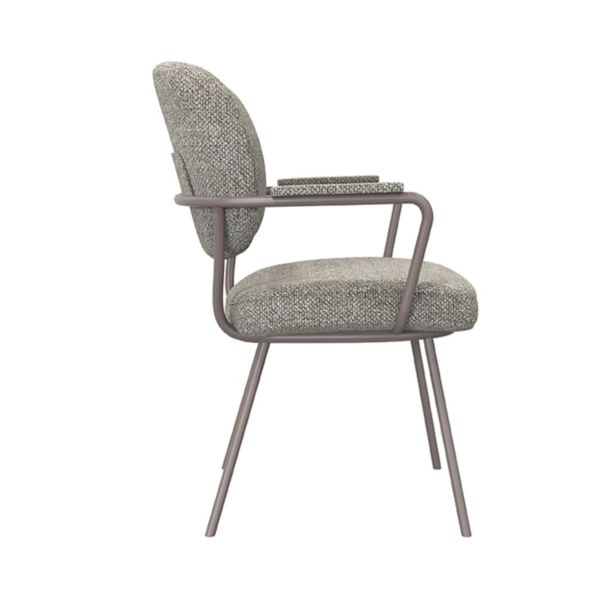 Armstoel Laura mushroom bouclé