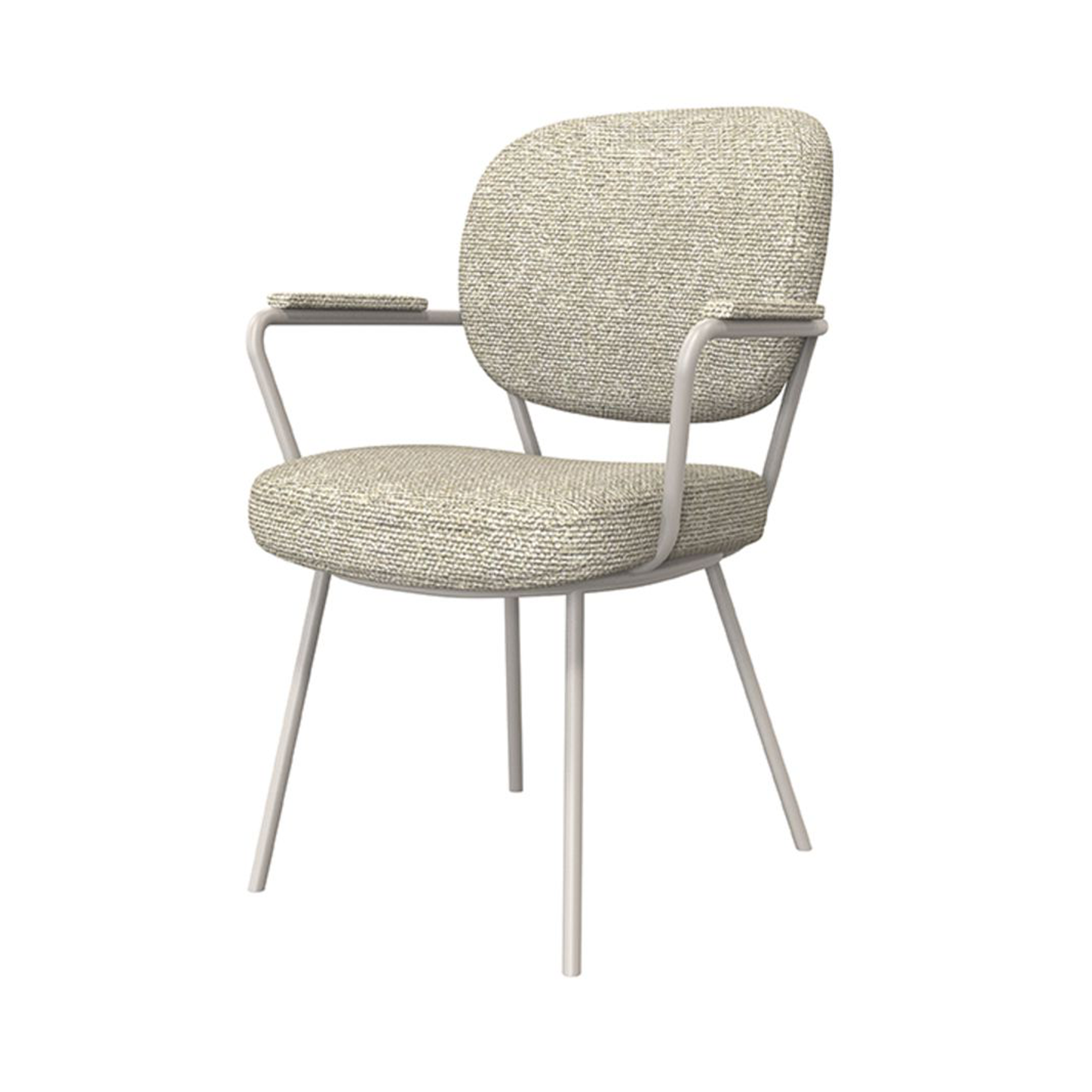 Armstoel Laura naturel bouclé