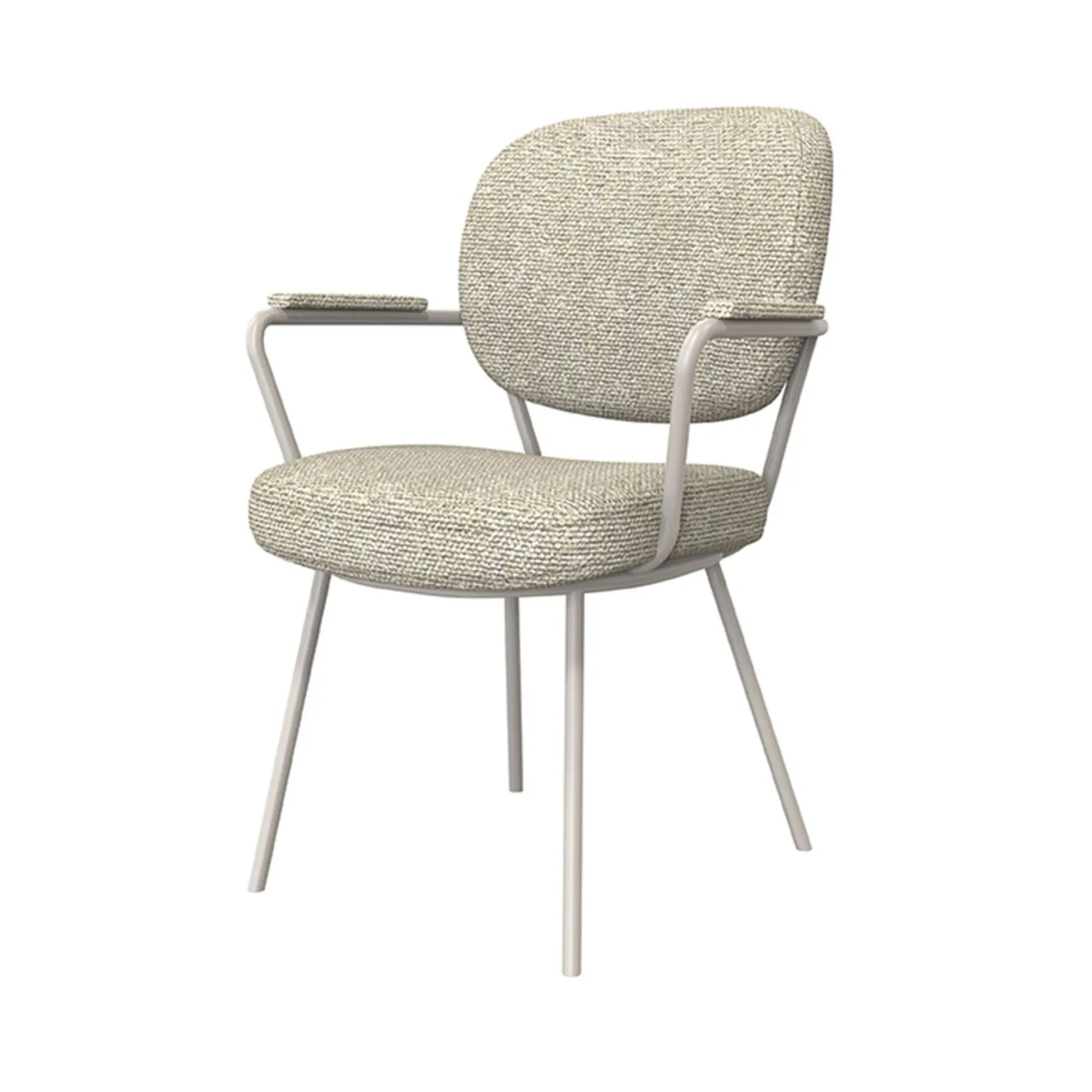 Armstoel Laura naturel bouclé