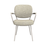 Armstoel Laura naturel bouclé