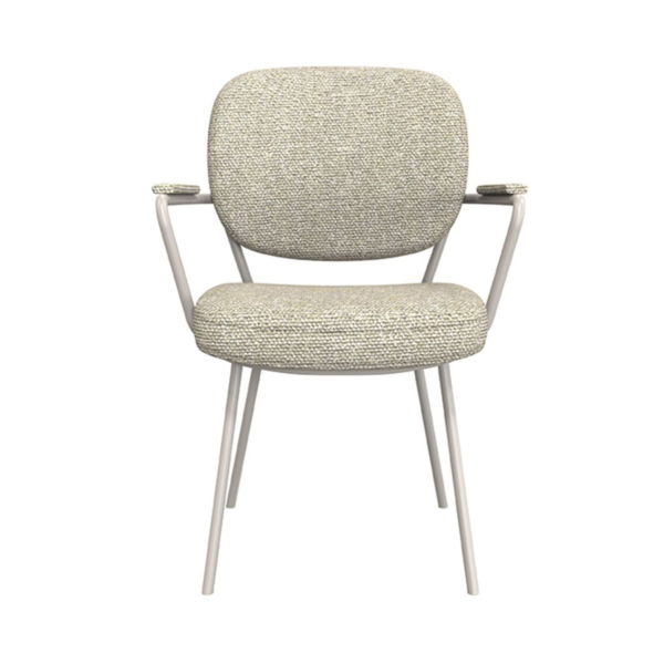 Armstoel Laura naturel bouclé