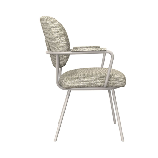 Armstoel Laura naturel bouclé