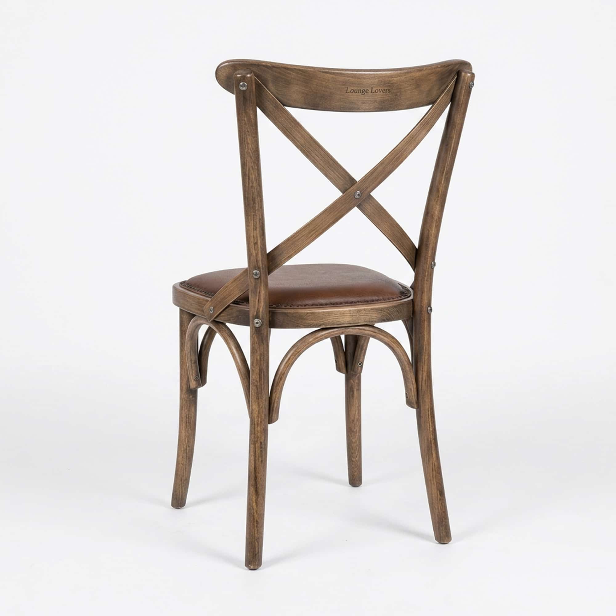Stoel A 150 2 Stoel A-150 antiek met bruine zitting