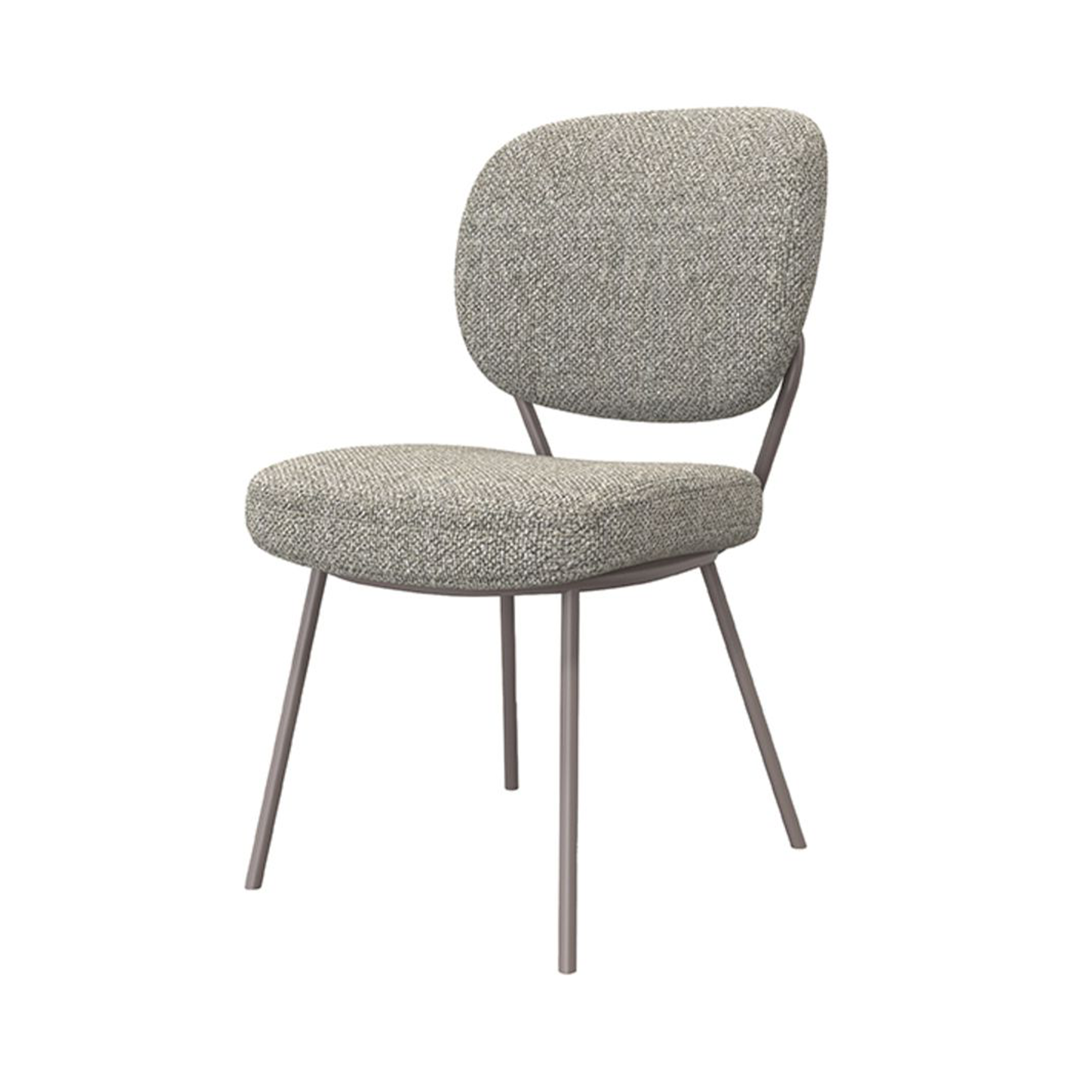 Stoel Laura mushroom bouclé