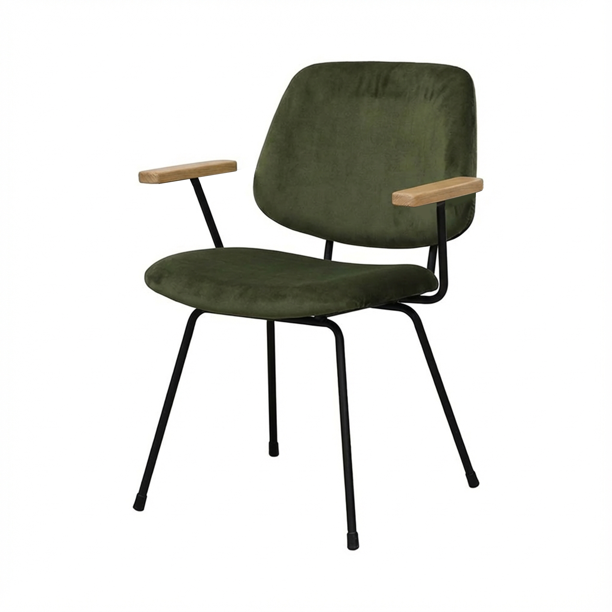 Armstoel Sarah velvet legergroen