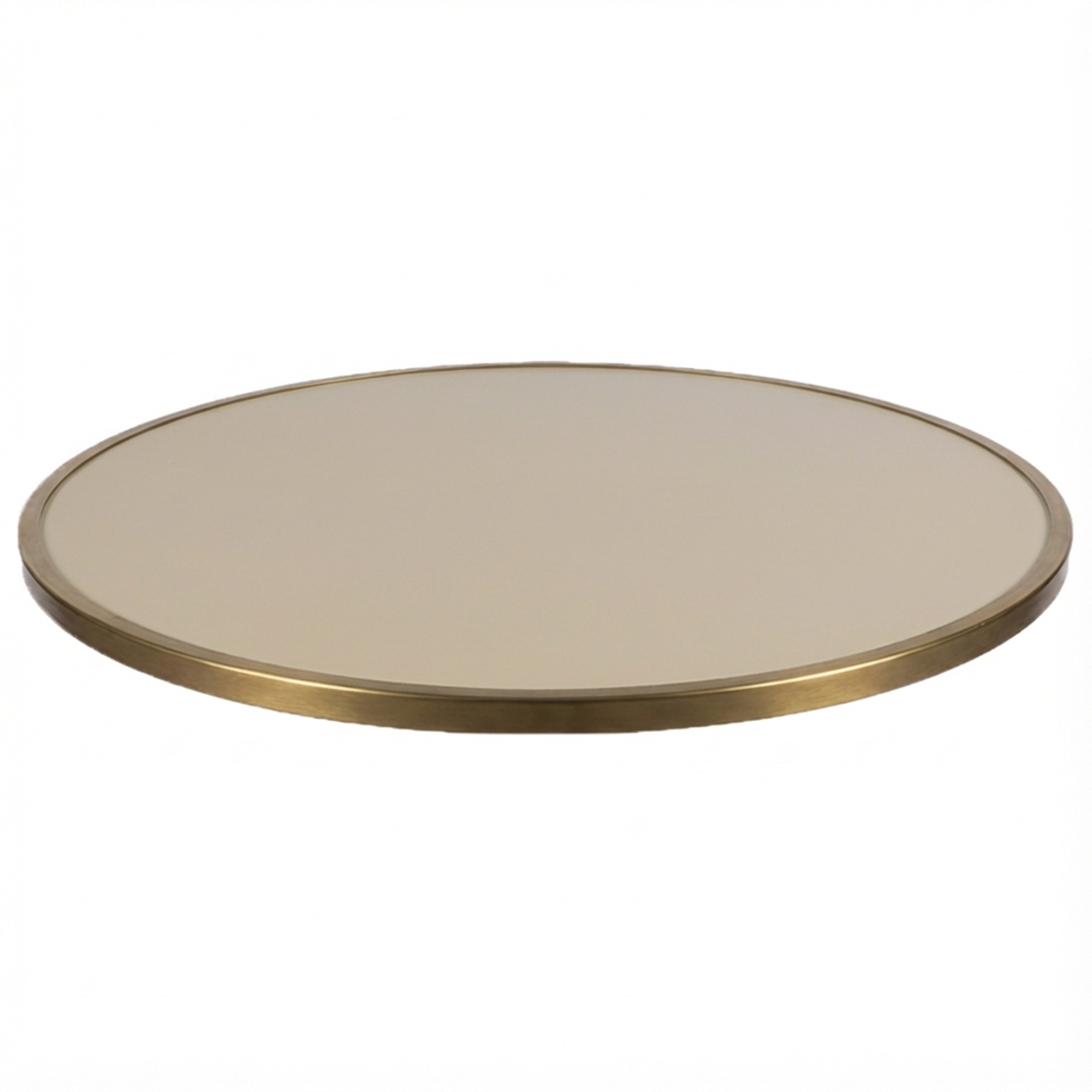 Terrastafelblad taupe met messing rand Terrastafelblad Taupe met messing rand