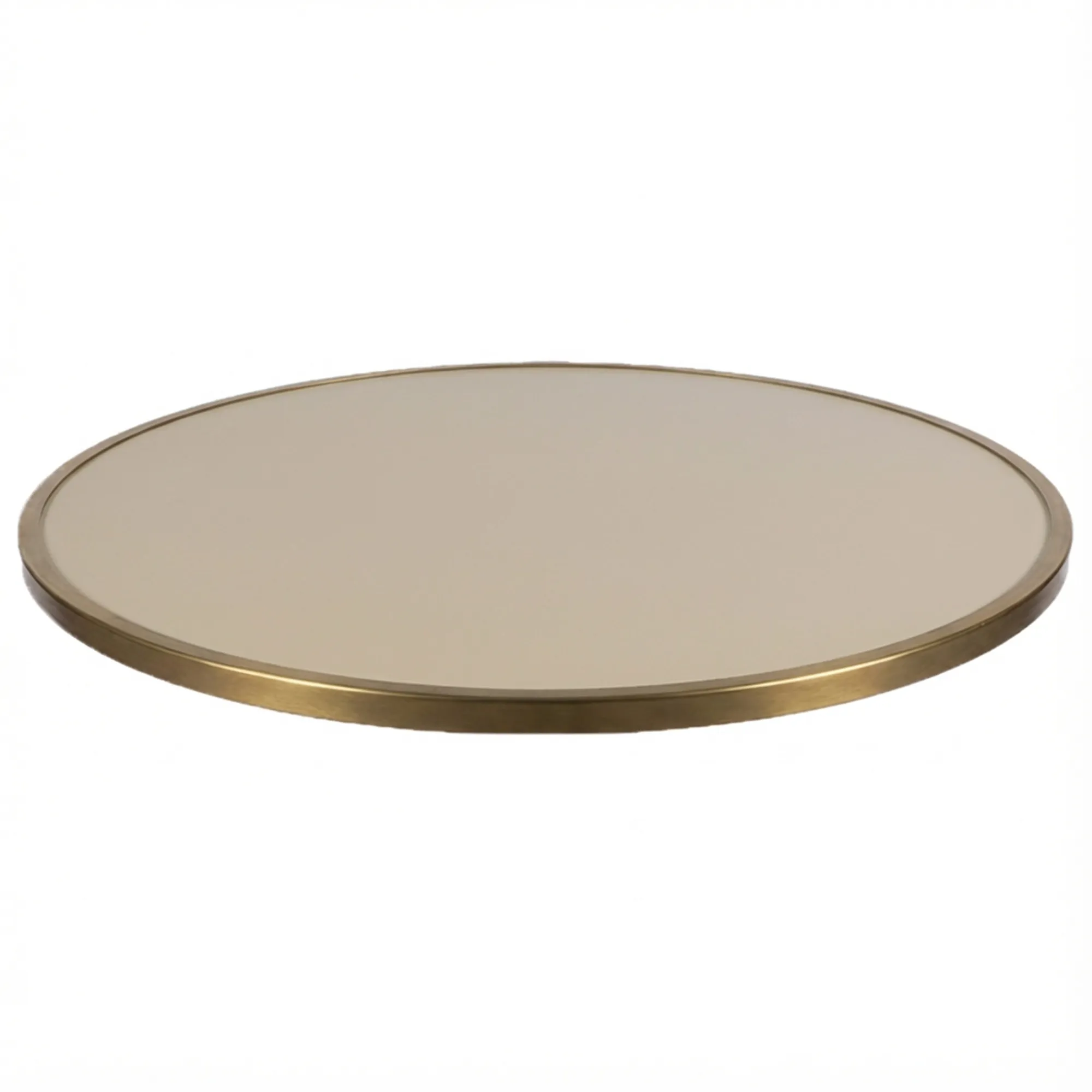 Terrastafelblad taupe met messing rand Ton sur Ton terrasset taupe
