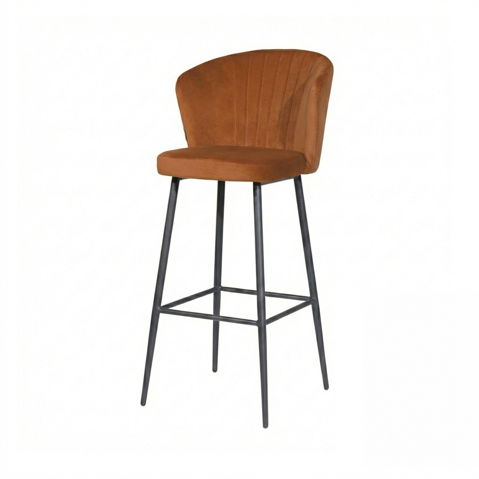 Barkruk Richmond velvet kameelbruin