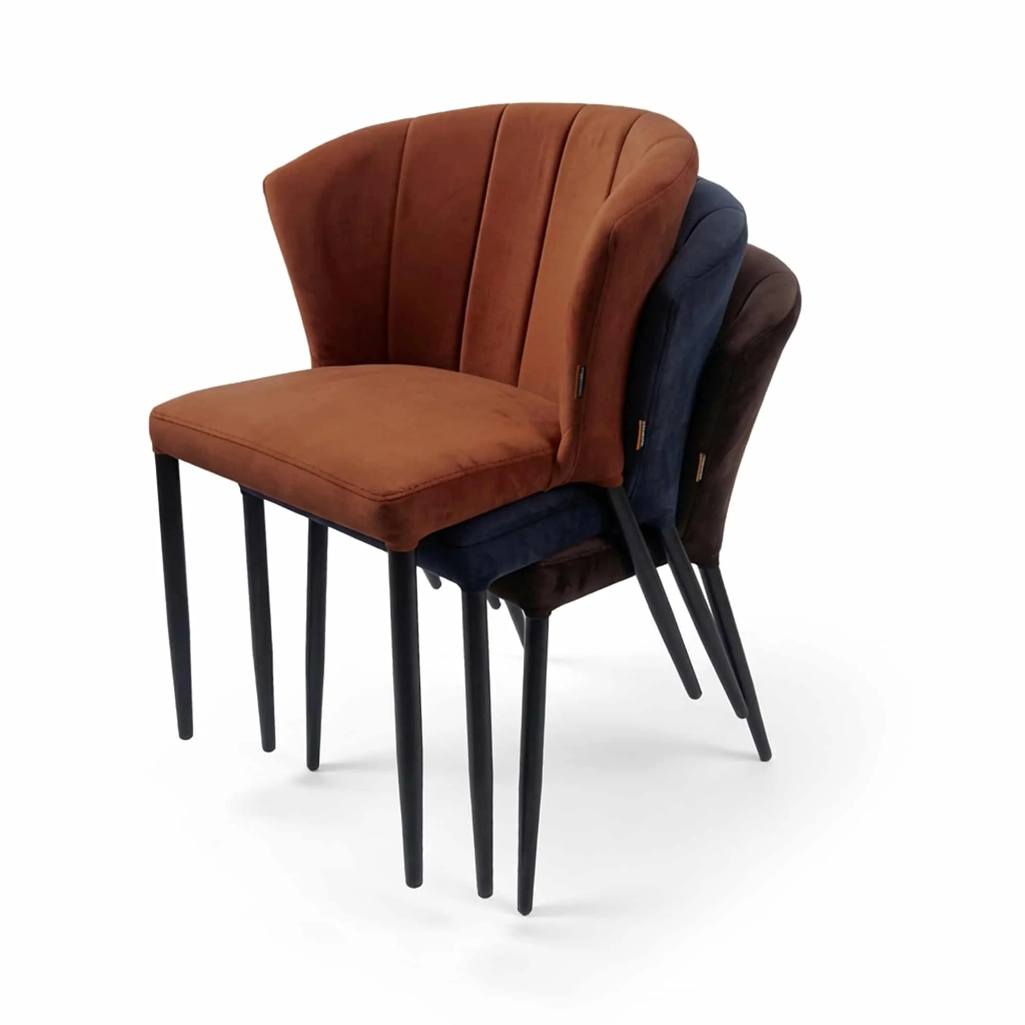 Stapelstoelen Richmond Stapelstoel Richmond velvet kameelbruin