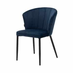 Stapelstoel Richmond velvet donkerblauw