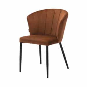 Stapelstoel Richmond velvet kameelbruin