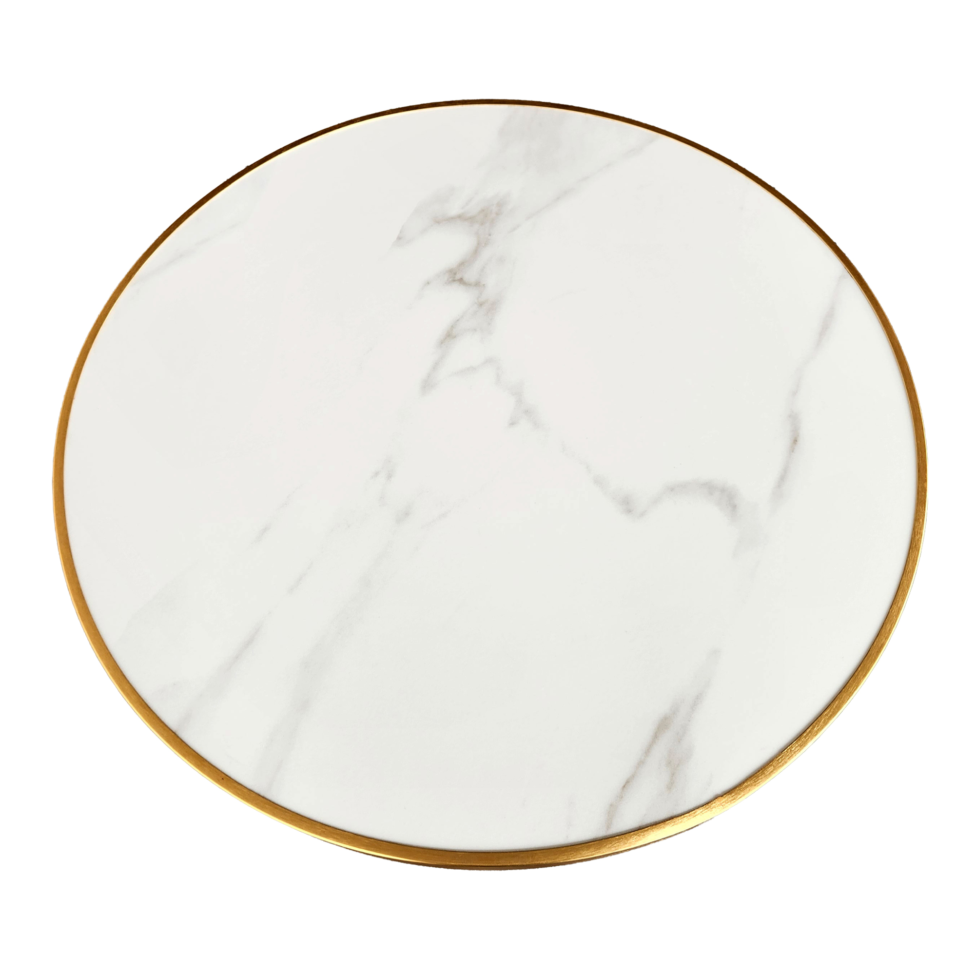 Bistro blad wit marmer messing Bistro terrastafel wit marmer messing